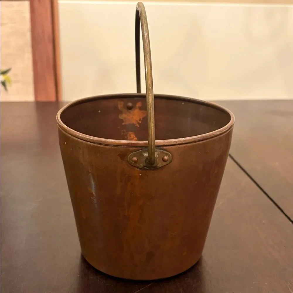 Vintage Copper Bucket with Handle